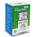 Miernik energii GreenBlue, watomierz, typ E, 220-240V AC, 50Hz, max. obciążenie 16A, IP20, wbudowana bateria, GB364 E GreenBlue