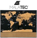 Mapa świata - zdrapka z flagami + akcesoria 23442 MALATEC