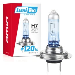 Żarówka halogenowa h7 12v 55w lumitec super white +120% amio-02138 AMiO