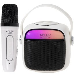 AD 1199 white Głośnik do karaoke z mikrofonem - sd/usb/aux/bluetooth ADLER