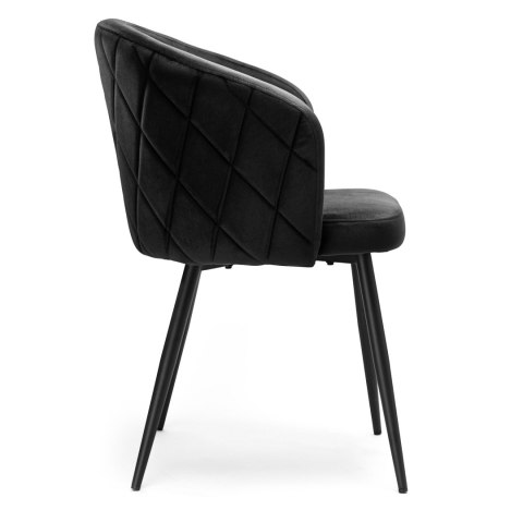 Krzesło HAMPTON velvet czarne Krzesło HAMPTON velvet czarne