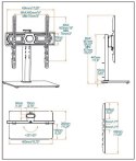 Stojak - stopa uniwersalna pod TV 32"-55" Cabletech