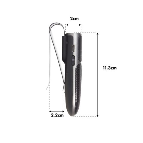 Zestaw głośnomówiący bluetooth 5.0 Audiocore, A2DP, głośnik 2W, wspiera Google i Siri, AC480 Audiocore Zestaw głośnomówiący bluetooth 5.0 Audiocore, A2DP, głośnik 2W, wspiera Google i Siri, AC480 Audiocore