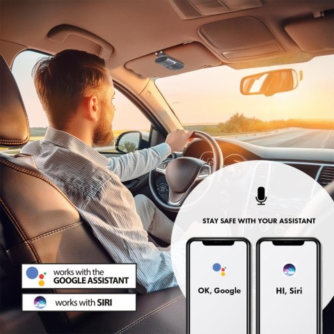 Zestaw głośnomówiący bluetooth 5.0 Audiocore, A2DP, głośnik 2W, wspiera Google i Siri, AC480 Audiocore Zestaw głośnomówiący bluetooth 5.0 Audiocore, A2DP, głośnik 2W, wspiera Google i Siri, AC480 Audiocore