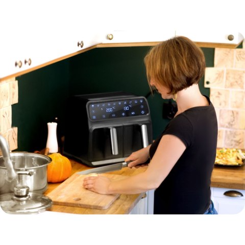 Frytkownica beztłuszczowa Air fryer BD-653 czarno-srebrna Berdsen Frytkownica beztłuszczowa Air fryer BD-653 czarno-srebrna Berdsen