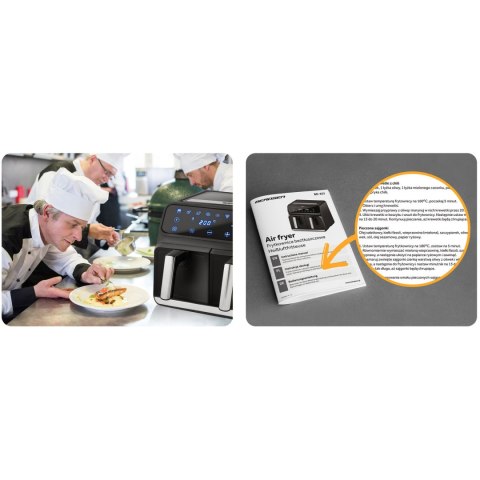 Frytkownica beztłuszczowa Air fryer BD-653 czarno-srebrna Berdsen Frytkownica beztłuszczowa Air fryer BD-653 czarno-srebrna Berdsen