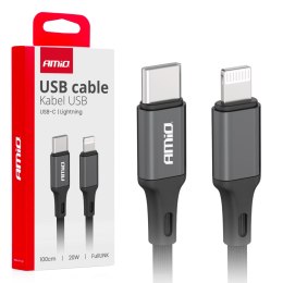 Kabel do ładowania usb-a - lightning iphone pd 20w 100cm fulllink amio-03898 AMiO