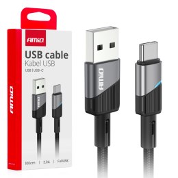 Kabel do ładowania usb-a - usb-c 3a 100cm fulllink amio-03923 AMiO