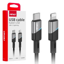 Kabel do ładowania usb-c - iphone lightning 20w 100cm amio-03928 AMiO