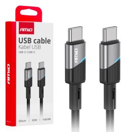 Kabel do ładowania usb-c - usb-c 60w 100cm fulllink amio-03926 AMiO