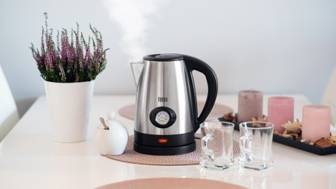 Czajnik elektryczny z wskaźnikiem temperatury wody, TEESA, stal nierdzewna, 2200W, 1,7L Teesa Czajnik elektryczny z wskaźnikiem temperatury wody, TEESA, stal nierdzewna, 2200W, 1,7L Teesa