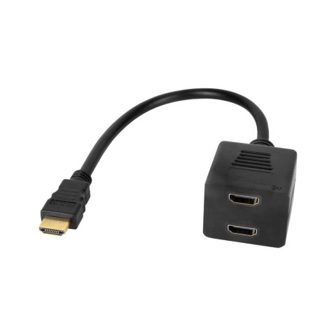 Adapter wtyk HDMI - 2x gniazdo HDMI 20 cm Cabletech