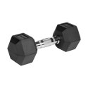 Hantle żeliwne gumowane HEX 2x8kg , REBEL ACTIVE Rebel