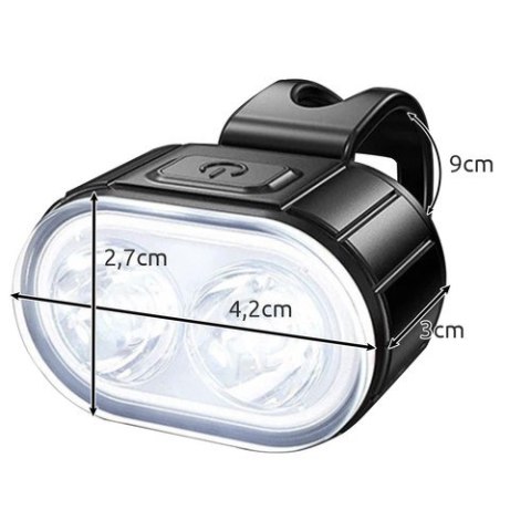 Lampa rowerowa + tylne światło Trizand 24003 MARKA NIEZDEFINIOWANA Lampa rowerowa + tylne światło Trizand 24003 MARKA NIEZDEFINIOWANA