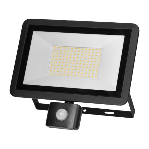 FARO S LED 100W naświetlacz z PIR 8000lm, IP44, 4000K, aluminium + szkło Orno