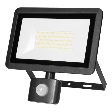 FARO S LED naświetlacz z PIR 50W, 4000lm, IP44, 4000K, aluminium + szkło Orno