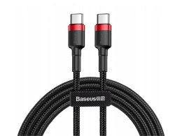 BASEUS Kabel USB Type C 2m Cafule PD 2.0 QC 3.0 60W (CATKLF-H91) Black+Red Baseus