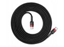 BASEUS Kabel USB Type C 2m Cafule PD 2.0 QC 3.0 60W (CATKLF-H91) Black+Red Baseus