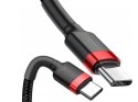 BASEUS Kabel USB Type C 2m Cafule PD 2.0 QC 3.0 60W (CATKLF-H91) Black+Red Baseus