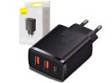 BASEUS Ładowarka sieciowa Baseus Compact Quick Charger, 2xUSB, USB-C, PD, 3A, 30W (CCXJ-E01) Czarna Baseus