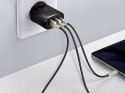 BASEUS Ładowarka sieciowa Baseus Compact Quick Charger, 2xUSB, USB-C, PD, 3A, 30W (CCXJ-E01) Czarna Baseus