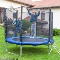 Trampolina ogrodowa duża 250cm z siatką osłonka i drabinka w komplecie