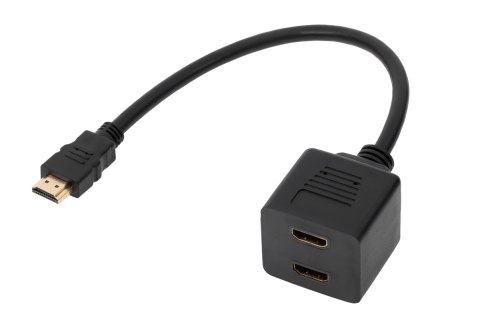 Adaptor HDMI wtyk-2 x gniazdo na kablu 30cm Cabletech