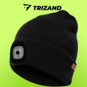 Czapka zimowa z latarką- czarna Trizand 22663 TRIZAND