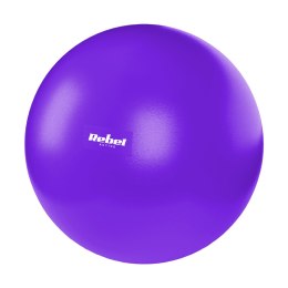 Mini piłka gimnastyczna do pilates rehabilitacyjna 25cm z pompką ręczną, kolor fioletowy, REBEL ACTIVE Rebel