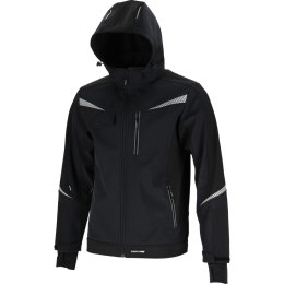 Kurtka softshell z kapt. czarna, 