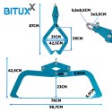 Szczypce chwytak do pni drzewa Bali 700mm 500kg Bituxx mocne samozaciskowe BITUXX®