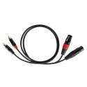 Kabel połączeniowy Cabletech XLR - 2RCA 1m Cabletech