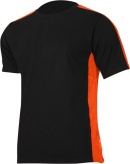 Koszulka t-shirt 180g/m2, czarno-pomarańcz., 