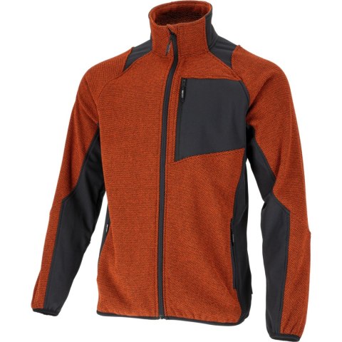 Bluza tech-fleece ceglasto-czarna, "2xl", ce,lahti Pro