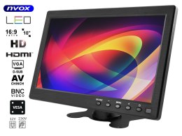 Monitor led 10cali cali hd z hdmi vga usb av 12v NVOX