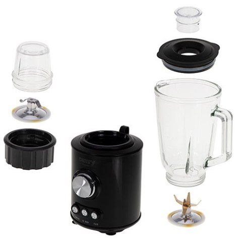 Blender kielichowy - tytanowe ostrza - szklany dzbanek 1,5l Camry Blender kielichowy - tytanowe ostrza - szklany dzbanek 1,5l Camry