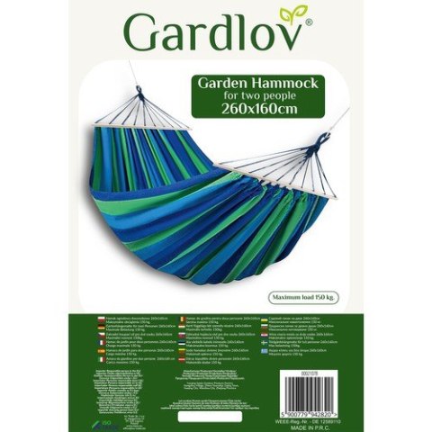 Hamak ogrodowy dwuosobowy 260x160cm Gardlov 21078 GARDLOV Hamak ogrodowy dwuosobowy 260x160cm Gardlov 21078 GARDLOV