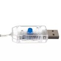 Kurtyna świetlna 108LED USB- zimny biały KŚ19770 ISO TRADE