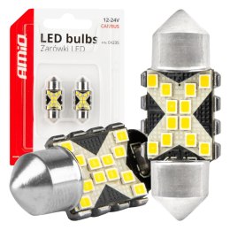 Żarówki led canbus festoon c5w 12smd 2016 31mm white 12v 24v amio-04235 AMiO