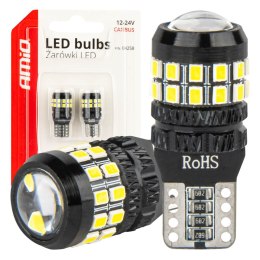 Żarówki led canbus t10 w5w 27smd 2016 white 12v 24v amio-04258 AMiO