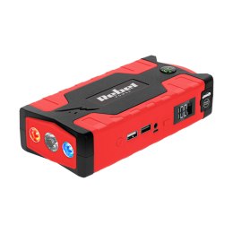 Jump starter - power bank z przewodami rozruchowymi i kompresorem Rebel