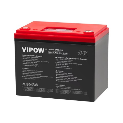 Akumulator LiFePO4 100Ah Bluetooth. Vipow