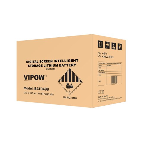 Akumulator LiFePO4 100Ah Bluetooth. Vipow Akumulator LiFePO4 100Ah Bluetooth. Vipow