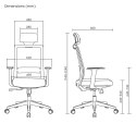 Fotel biurowy ergonomiczny premium z wysokim oparciem Ergo Office, max 150kg, ER-425 Ergo Office