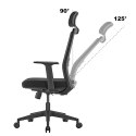 Fotel biurowy ergonomiczny premium z wysokim oparciem Ergo Office, max 150kg, ER-425 Ergo Office