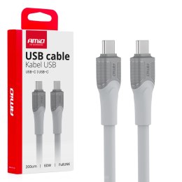 Kabel do ładowania usb-c usb-c 60w 200cm fulllink model x111 transmisja danych amio-04292 AMiO