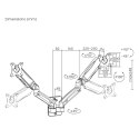 Uchwyt naścienny na dwa monitory Maclean, 17-32'', 9kg max, sprężyna gazowa, MC-988 Maclean