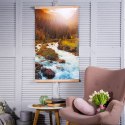 Grzejnik na podczerwień - giętki panel grzewczy 430W TRIO wzór 10 rzeka, wymiary 100x57cm z regulatorem TRIO