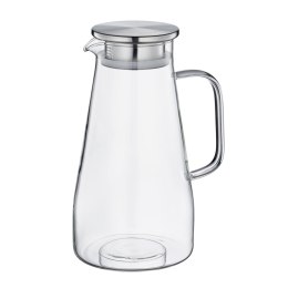 Dzbanek, szkło borokrzemowe/stal nierdzewna, 1,6 l, śred. 12,5 x 22,5 cm Cilio