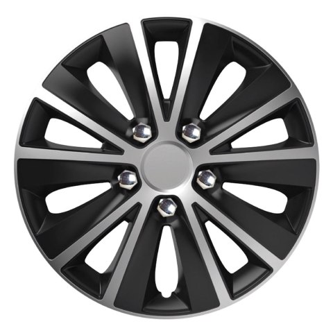 Kołpak rapide nc 16" silver&black (czarno-srebrny) ze śrubami chrom VERSACO